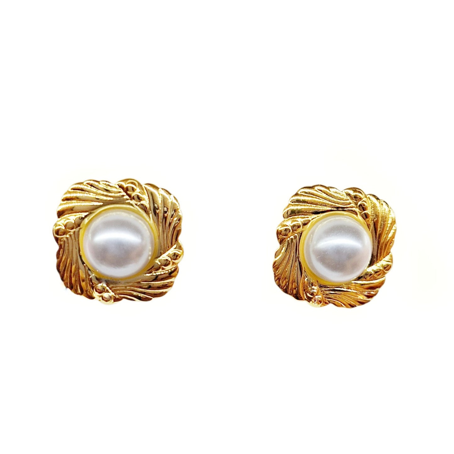 ARETES PERLA BOTÓN