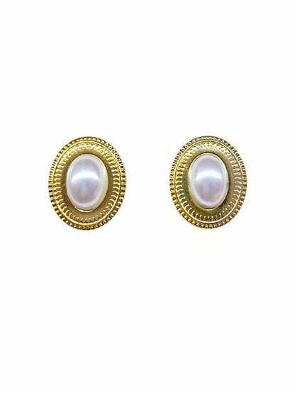 ARETES PERLA OVALO