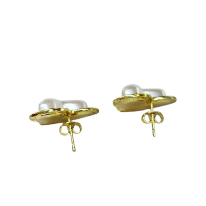 ARETES CORAZÓN PERLA