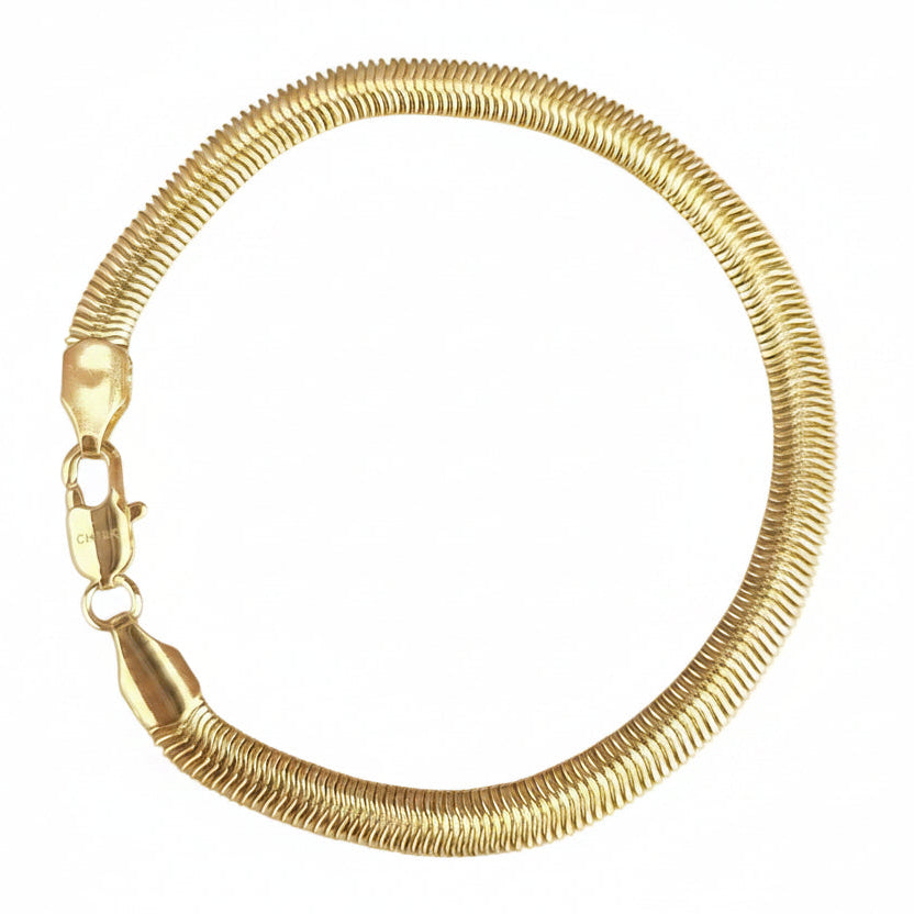 PULSERA PANZA DE VIBORA DORADA
