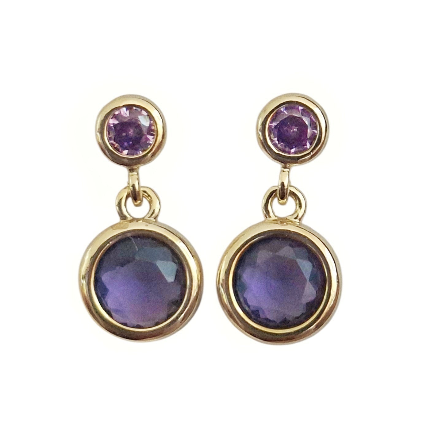 ARETES DOBLE CIRCULO ZIRCONIAS