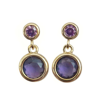 ARETES DOBLE CIRCULO ZIRCONIAS