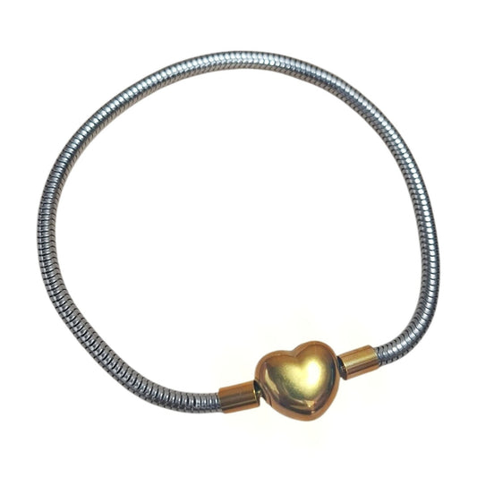 PULSERA PLATEADA CORAZÓN