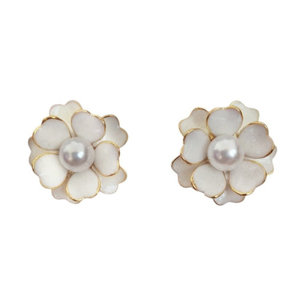 ARETES FLOR CON BOTON