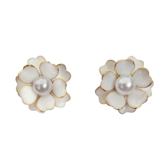 ARETES FLOR CON BOTON