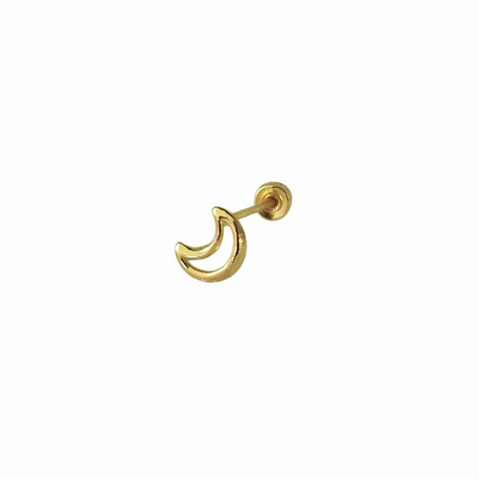 BROQUEL LUNA SILUETA ORO 10K