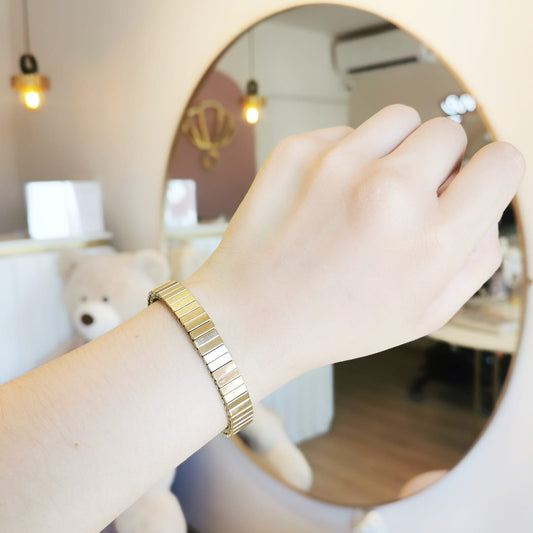 BRAZALETE DORADO BARRITAS