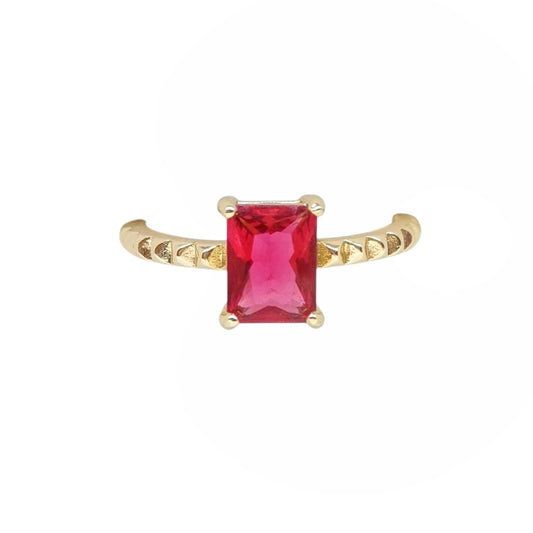 ANILLO PIEDRA ROJA