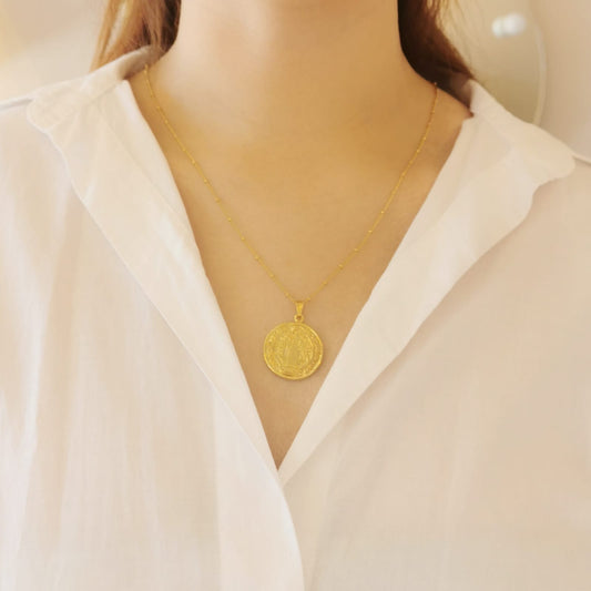 COLLAR MEDALLA SAN BENITO GRANDE