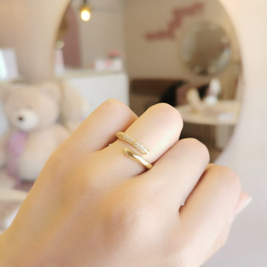 ANILLO DOBLE CON ZIRCONIAS