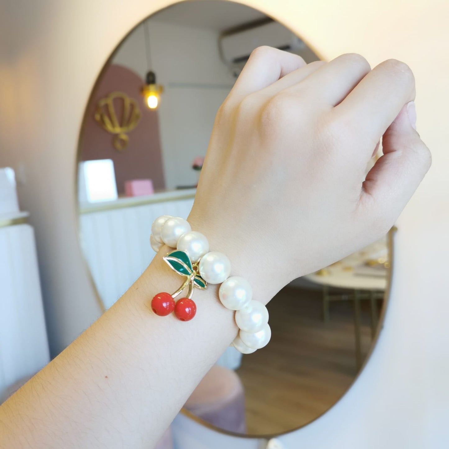 PULSERA PERLAS CHERRY MEDIANA