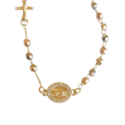 PULSERA ROSARIO TRICOLOR