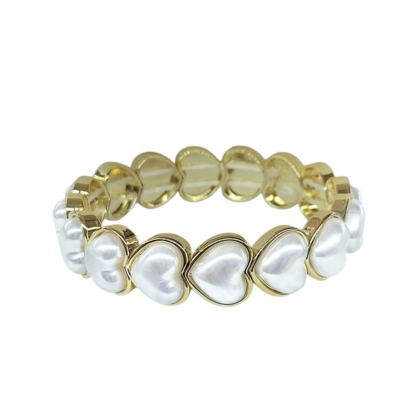PULSERA CORAZÓN PERLA