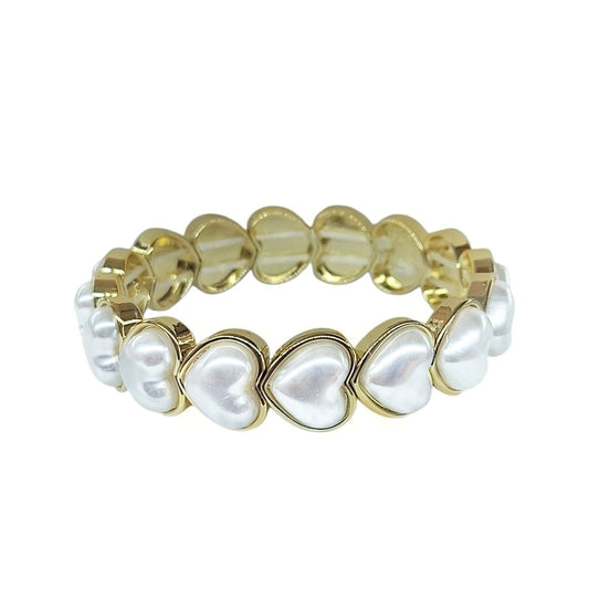 PULSERA CORAZÓN PERLA