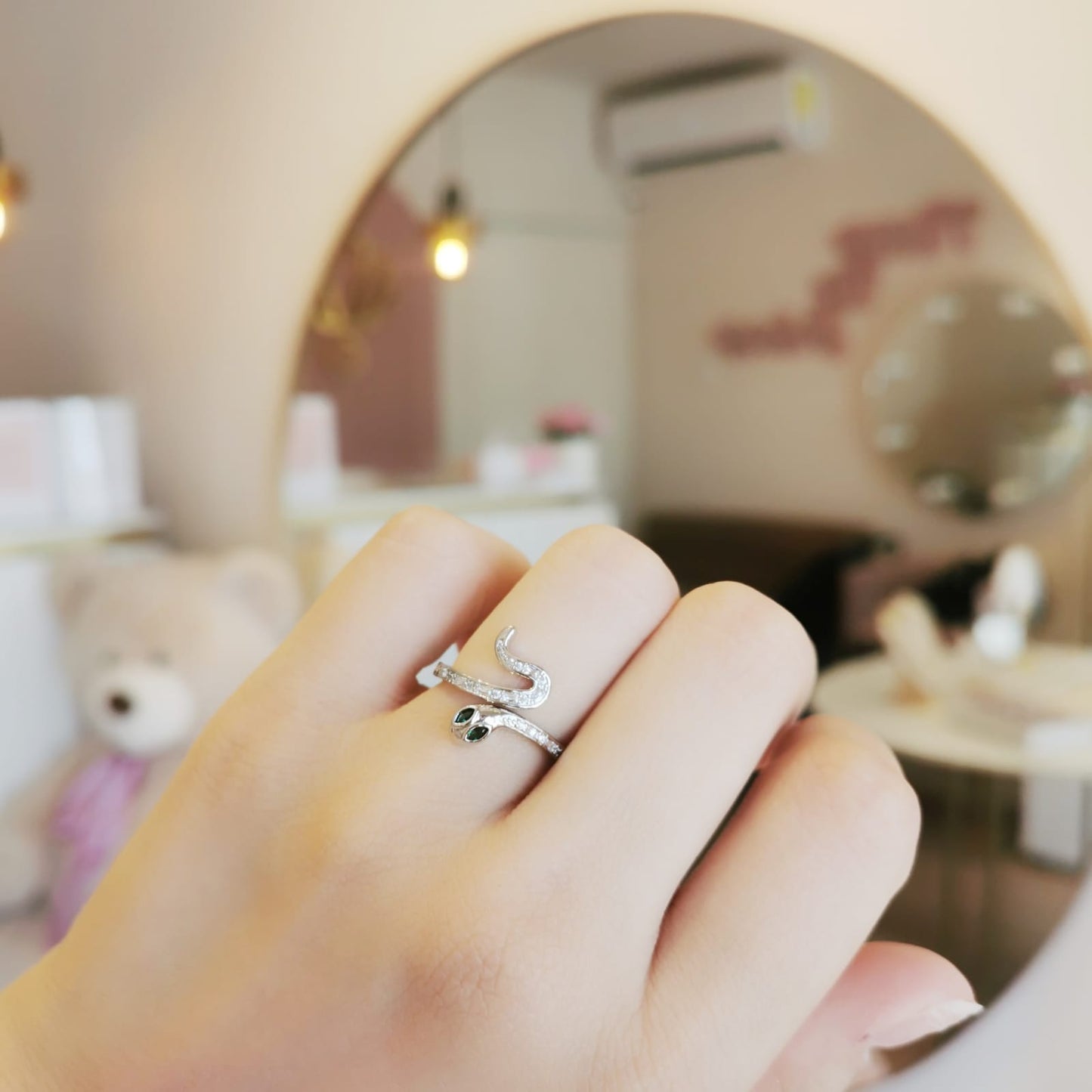 ANILLO SERPIENTE PLATEADA