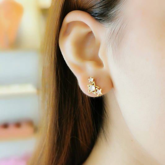BROQUEL ESTRELLA ZIRCONIA BLANCA
