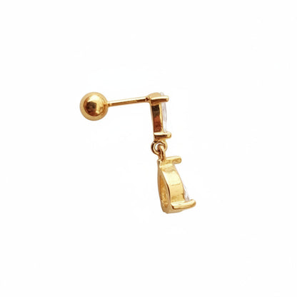 ARETES ZIRCONIA DOBLE GOTA