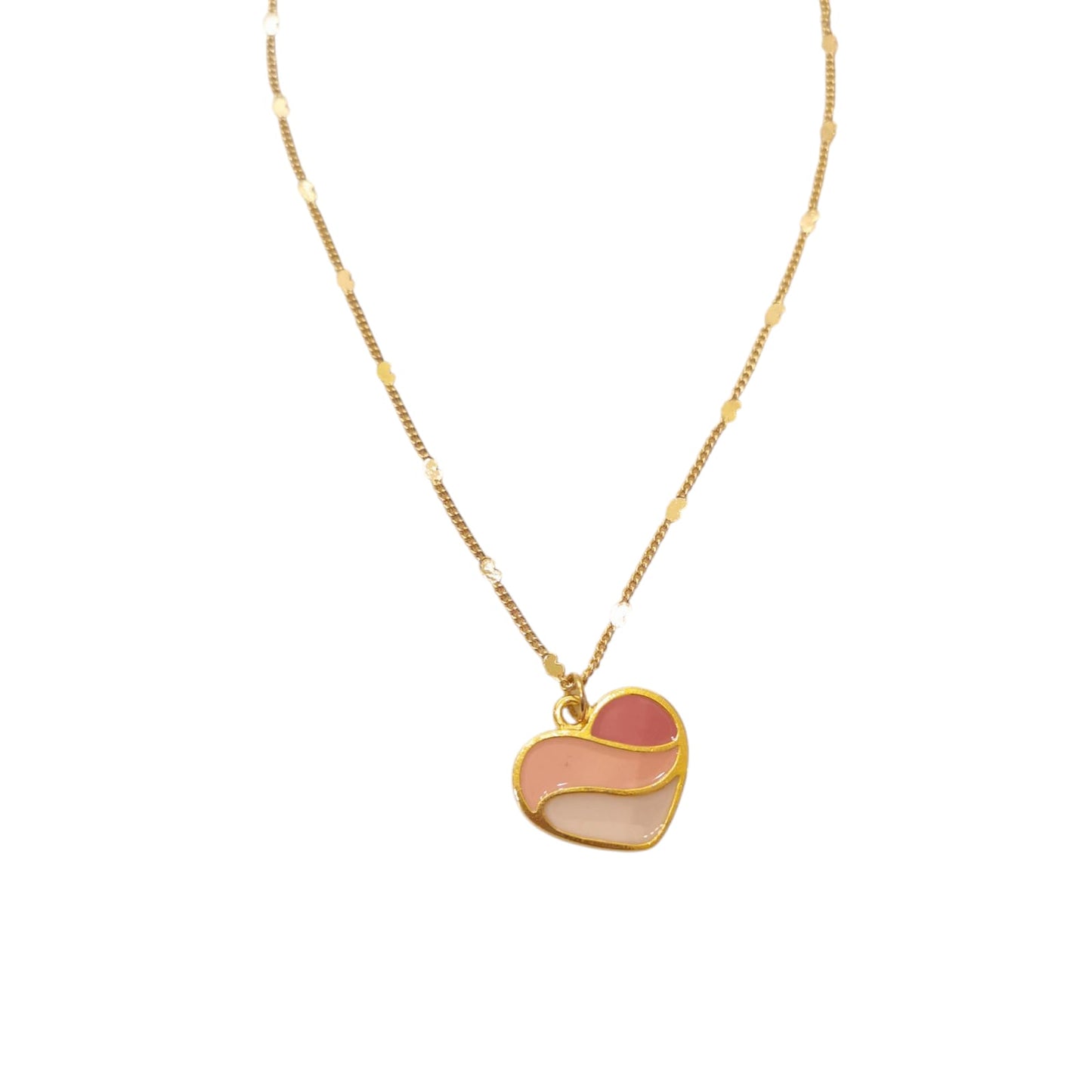 COLLAR CORAZON ROSA