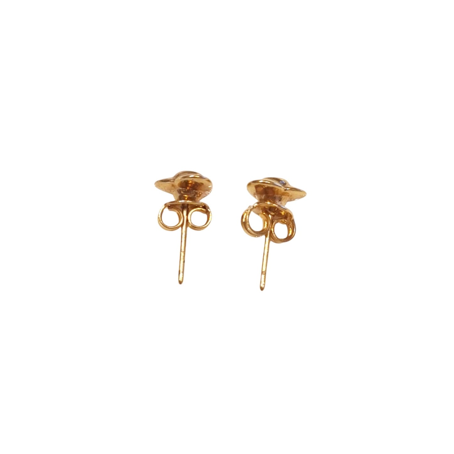 PAR BROQUELES CORAZON CON ZIRCONIA