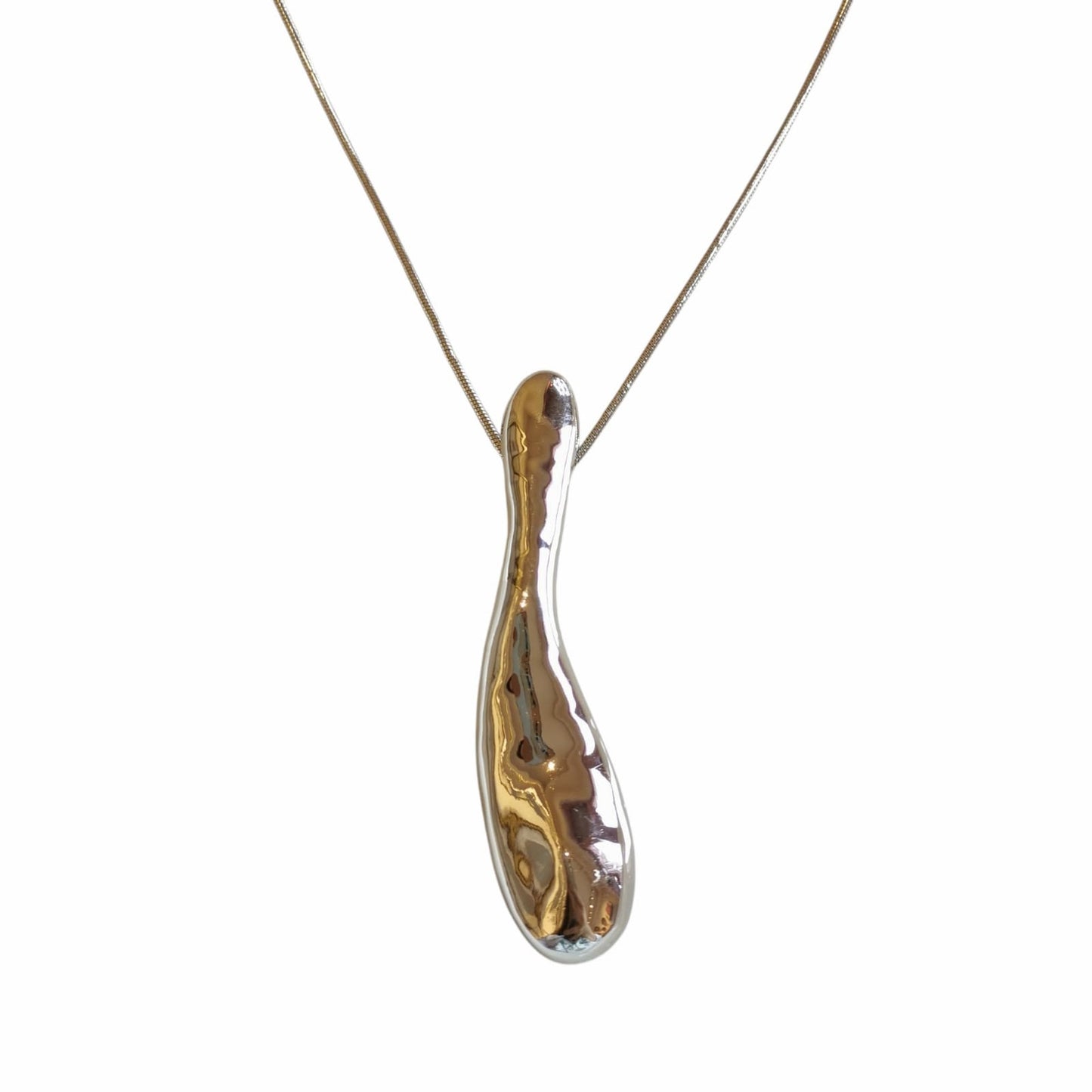COLLAR EXTRA L GOTA PLATEADA