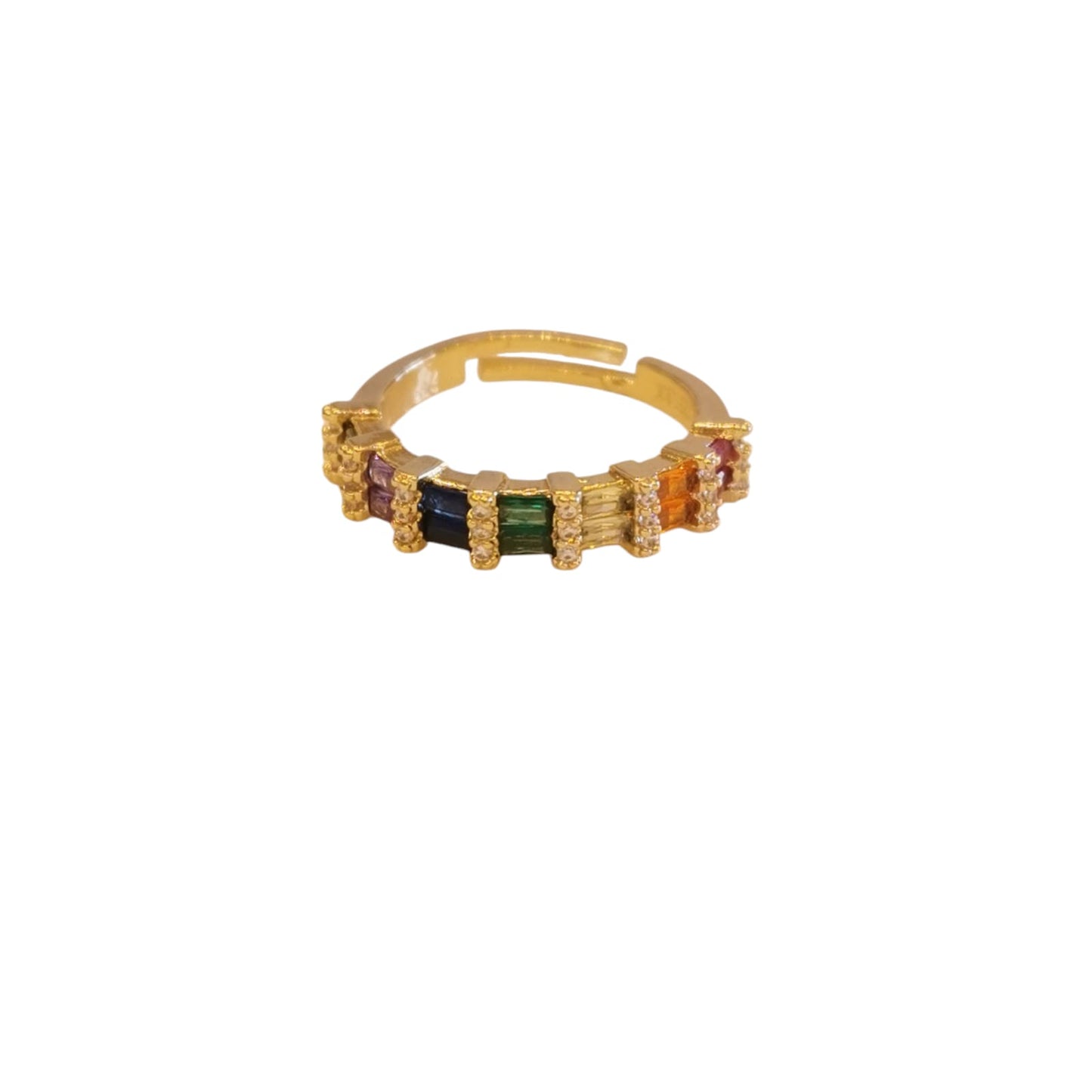 ANILLO ZIRCONIAS COLORES