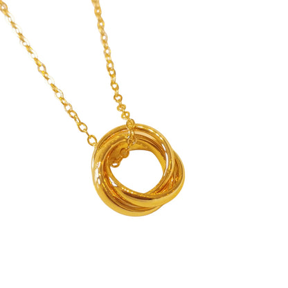 COLLAR AROS ENTRELAZADOS