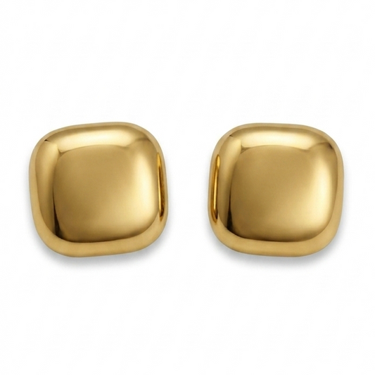 ARETES DORADOS CUADRADOS