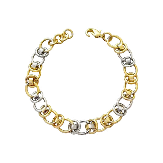 PULSERA CIRCULOS BICOLOR