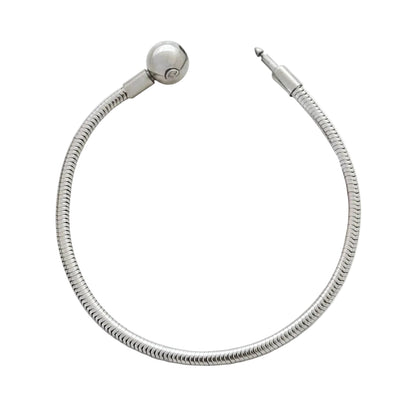 PULSERA BROCHE DE BOLITA PLATEADA