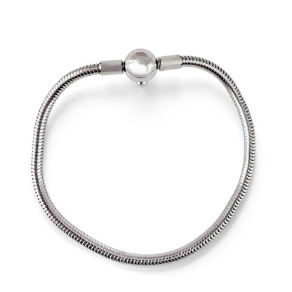 PULSERA BROCHE DE BOLITA PLATEADA