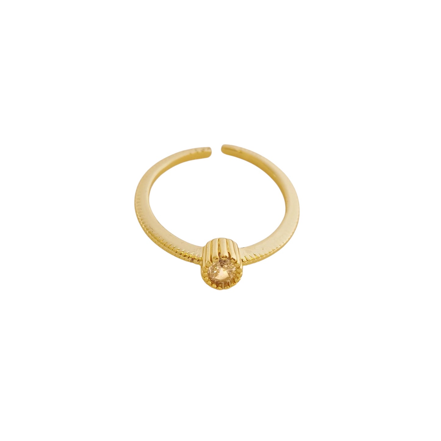 ANILLO PIEDRA OVALADA BLANCA