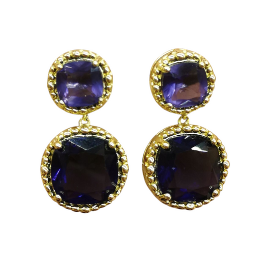 ARETES ZIRCONIA DOBLE