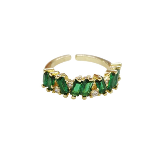 ANILLO ZIRCONIAS VERDES