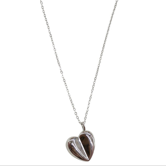 COLLAR CORAZON PLATEADO