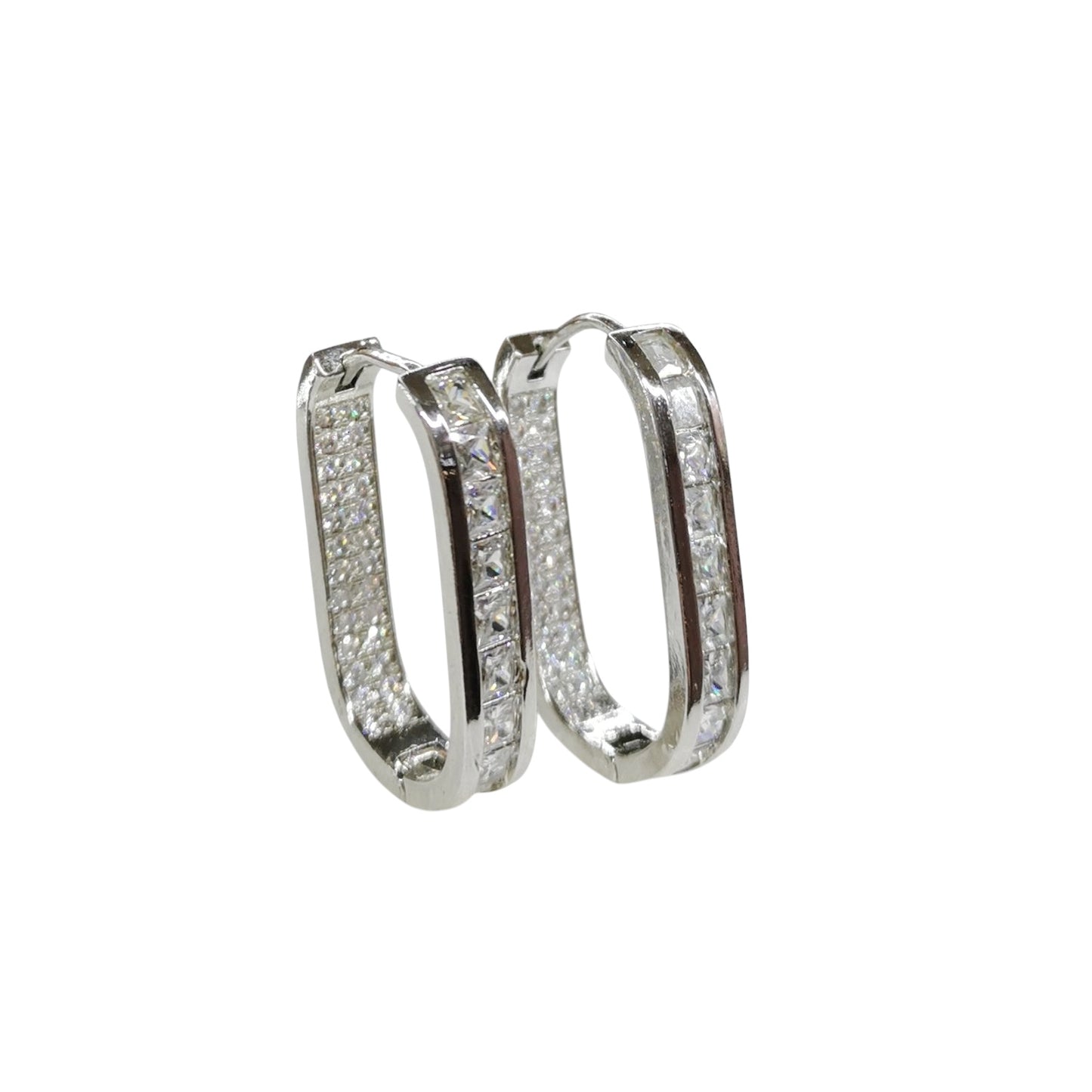 PAR ARRACADAS CUADRADAS PLATEADAS