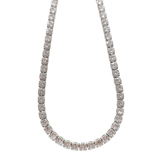 COLLAR PIEDRAS ZIRCONIA PLATEADO