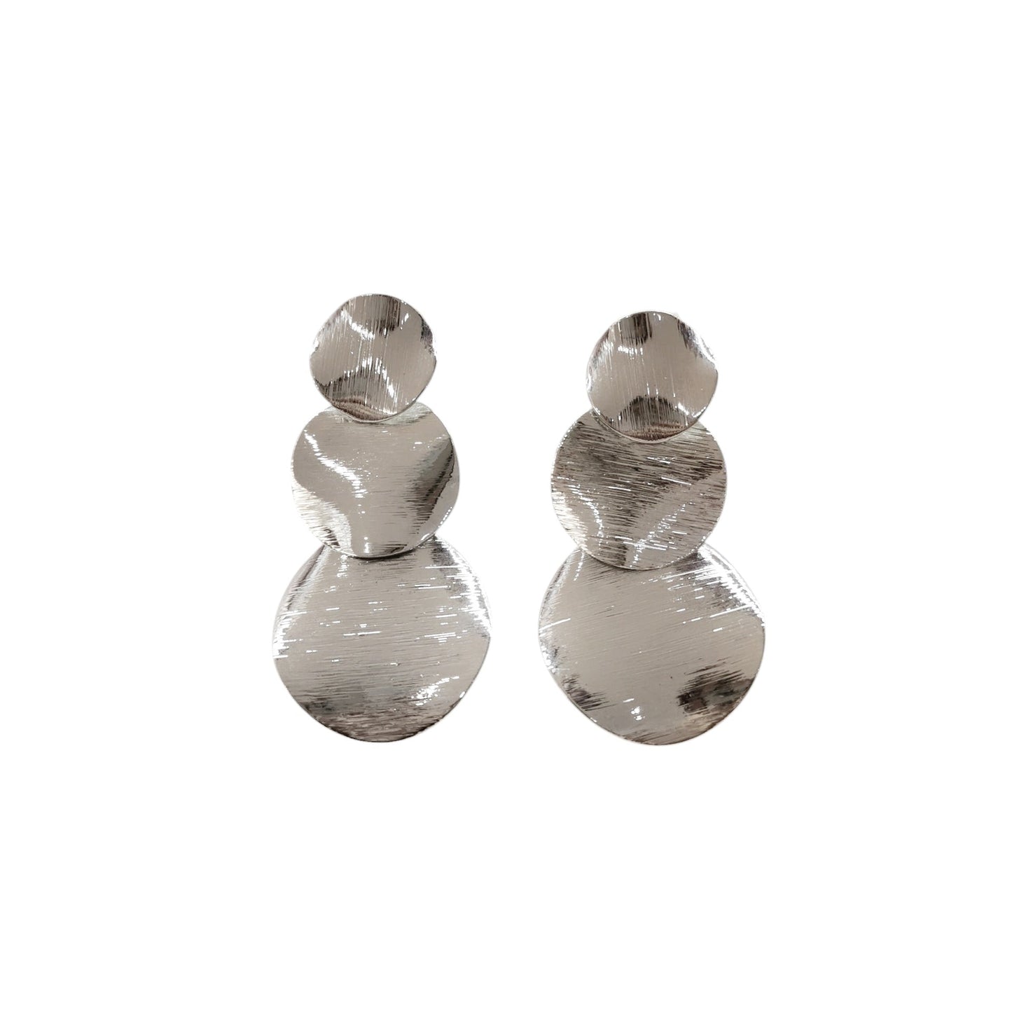 ARETES CIRCULOS PLATEADOS
