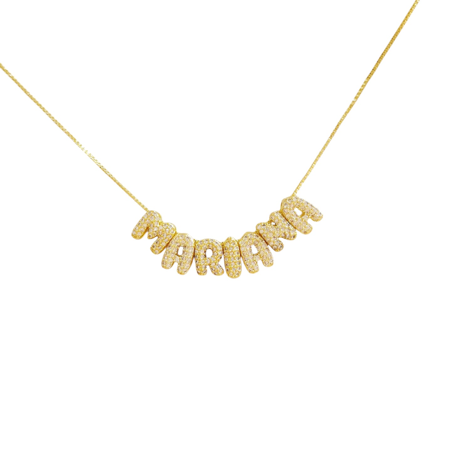 COLLAR LETRAS BUBBLE MINI ZIRCONIAS