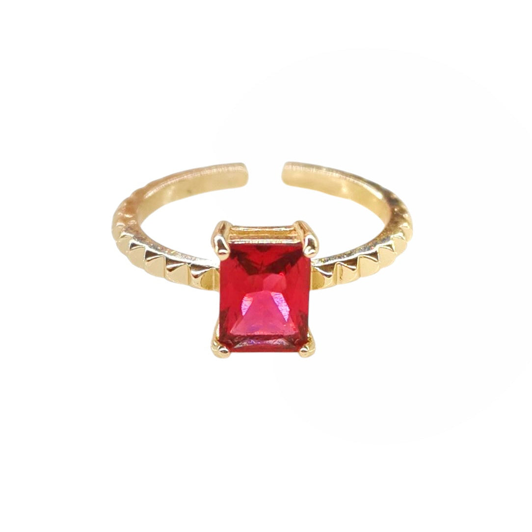 ANILLO PIEDRA ROJA