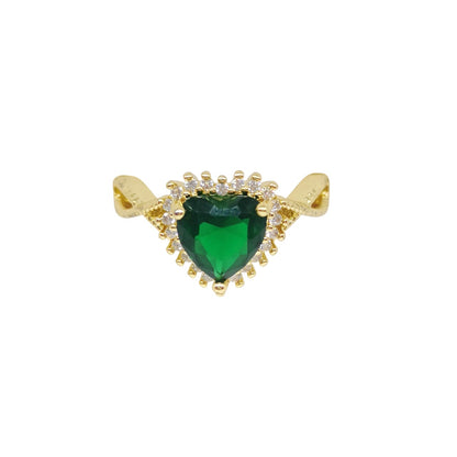 ANILLO CORAZON VERDE CHUNKY