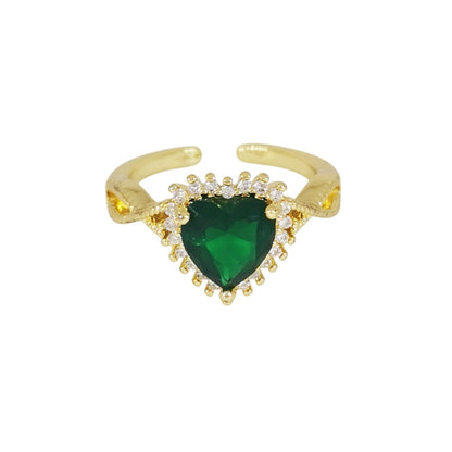 ANILLO CORAZON VERDE CHUNKY