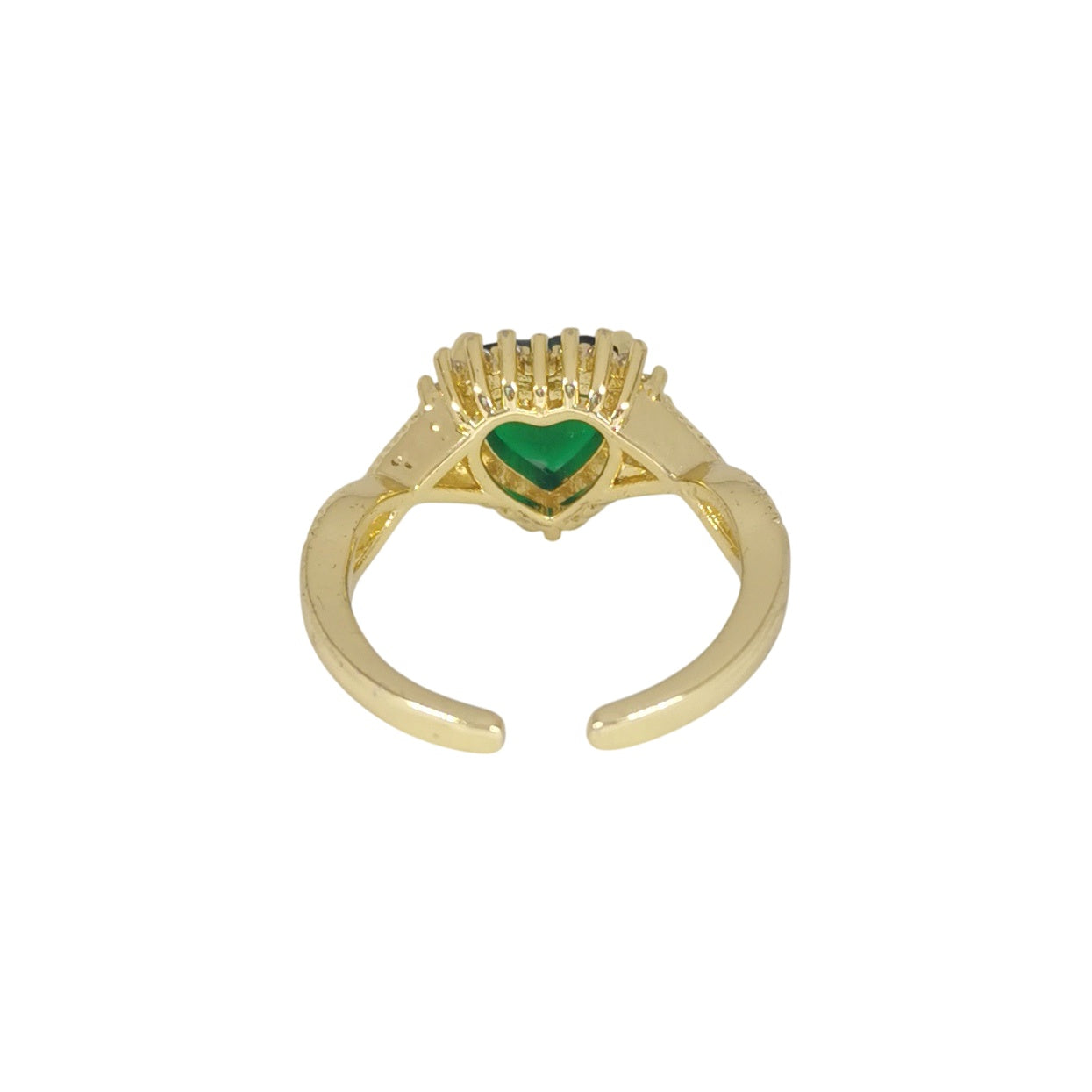 ANILLO CORAZON VERDE CHUNKY