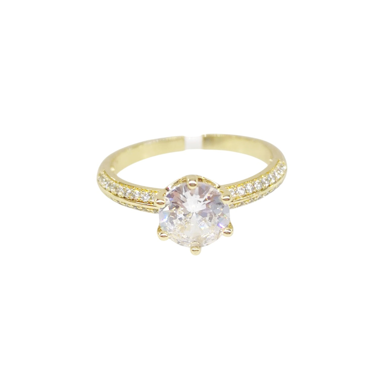 ANILLO GOLDEN PIEDRA BLANCA