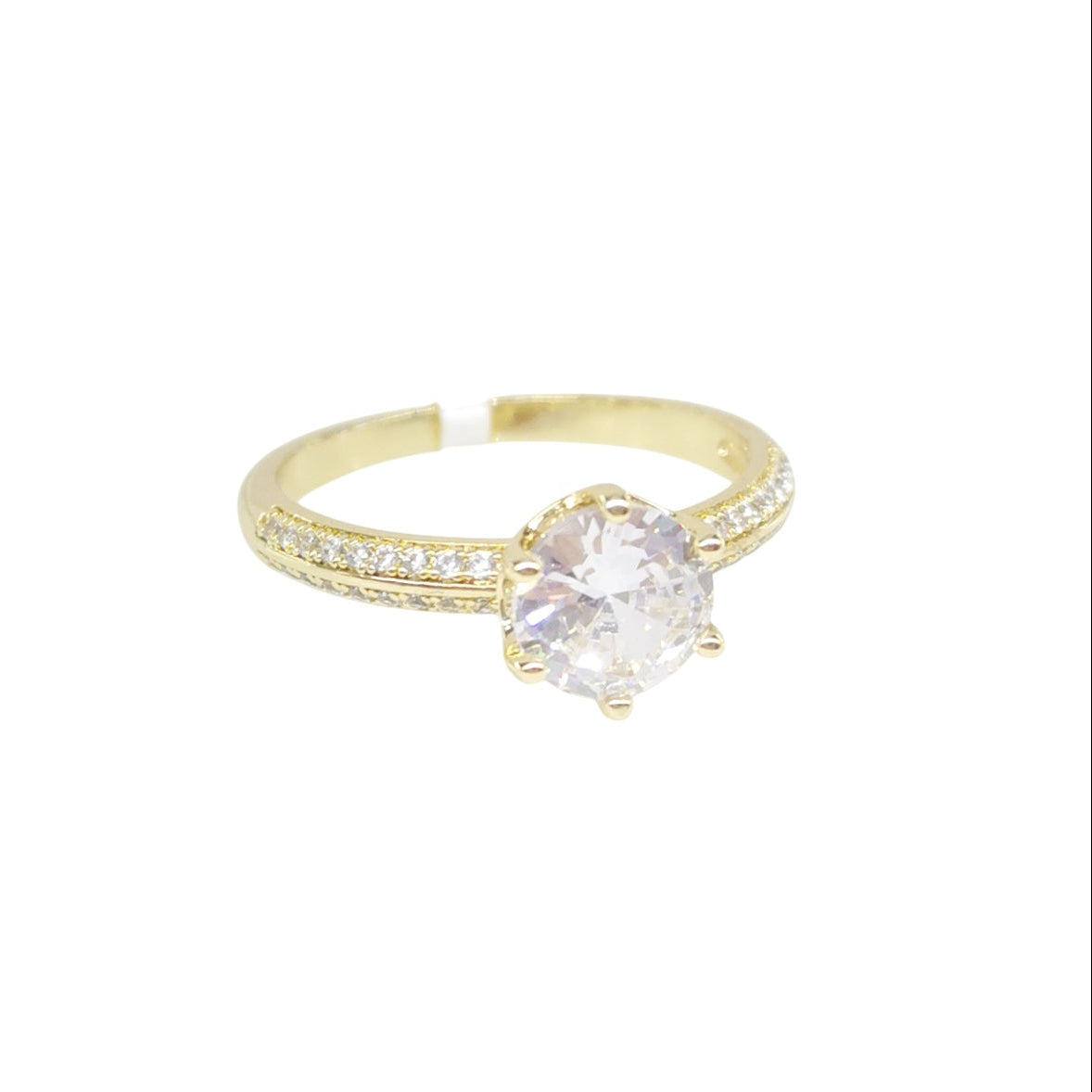 ANILLO GOLDEN PIEDRA BLANCA