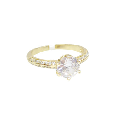 ANILLO GOLDEN PIEDRA BLANCA