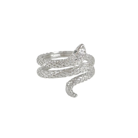 ANILLO SERPIENTE PLATEADA