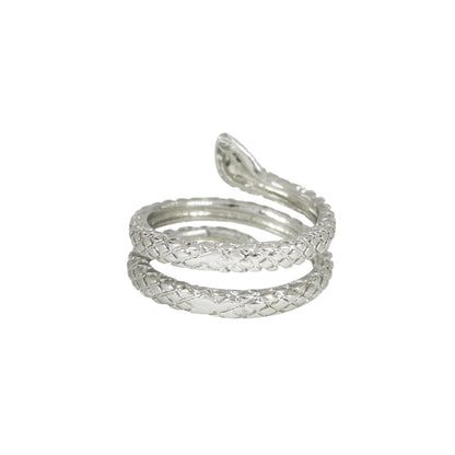 ANILLO SERPIENTE PLATEADA
