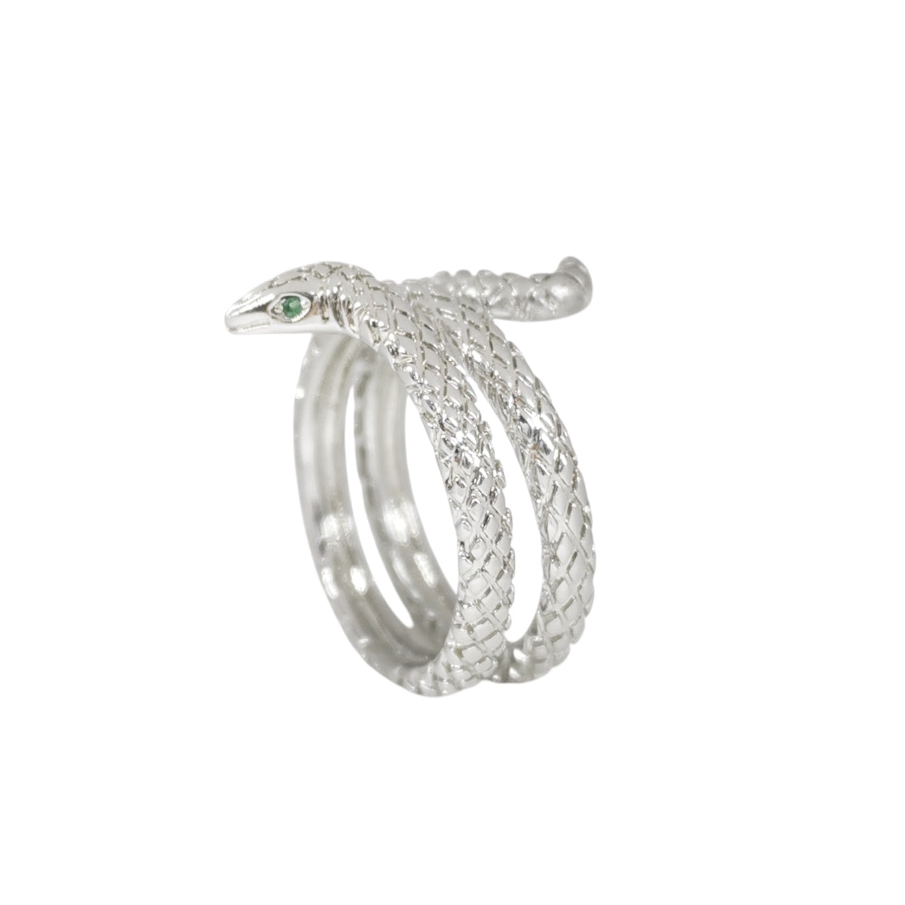 ANILLO SERPIENTE PLATEADA