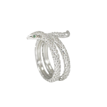 ANILLO SERPIENTE PLATEADA