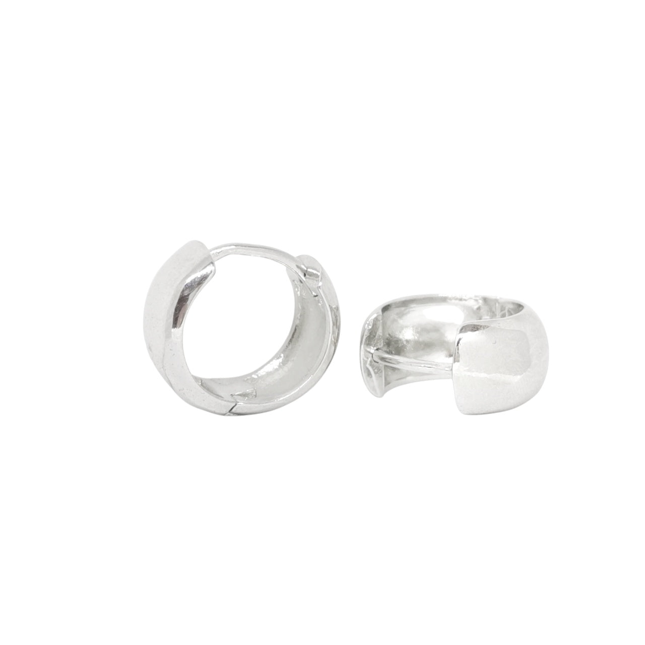 ARRACADAS BASICAS PLATEADAS CHUNKY